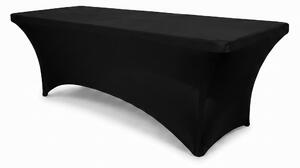 IvoQ elastyczny pokrowiec na stó czarny - 183 x 76 x 76 cm - Do skadanego stou, stou bufetowego i stou imprezowego - Prostoktny - Bez zagniece