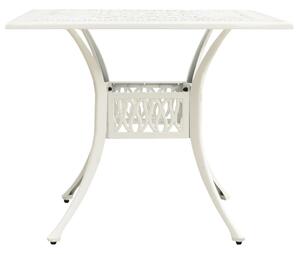 Stół ogrodowy, biały, 90x90x73 cm, odlewane aluminium