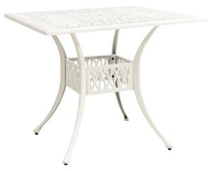 Stół ogrodowy, biały, 90x90x73 cm, odlewane aluminium