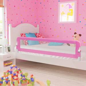 Barierka do łóżeczka dziecięcego, różowa, 180x42 cm, poliester