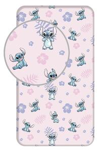 Bawełniane prześcieradło dziecięce z gumką 90x200 cm Lilo and Stitch – Jerry Fabrics