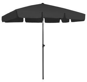 Parasol plażowy, czarny, 200x125 cm