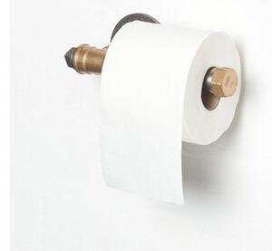 Asir Uchwyt na papier toaletowy BORURAF 8x22 cm czarny/złoty AS1409