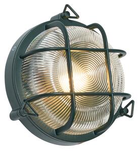 Zewnętrzna lampa ścienna i sufitowa ciemnozielona okrągła IP44 - Noutica