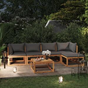 6-cz. zestaw wypoczynkowy do ogrodu, poduszki, drewno akacjowe
