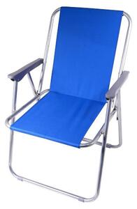 Compass Krzesło kempingowe składane niebieski/matowy chrom CP0089