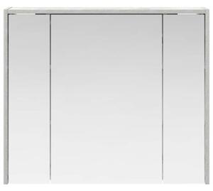Szafka z lustrem do łazienki betonowy szary 73,5 x 16 x 62,5 cm