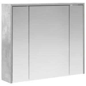 Szafka z lustrem do łazienki betonowy szary 73,5 x 16 x 62,5 cm