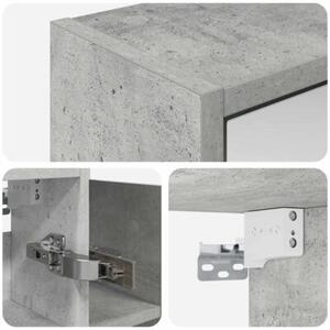 Szafka z lustrem do łazienki betonowy szary 73,5 x 16 x 62,5 cm