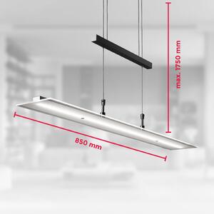 B.K. Licht Lampa wisząca Tick, możliwość ściemniania, czarny, salon / jadalnia, szkło, nowoczesny