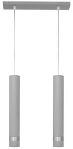 Helam LED Żyrandol na lince TUBA 2xGU10/6,5W/230V szary/matowy chrom HE1287