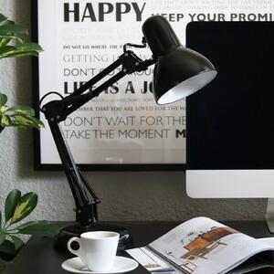 B.K. Licht Lampa stołowa Hera, czarny, biuro, metal