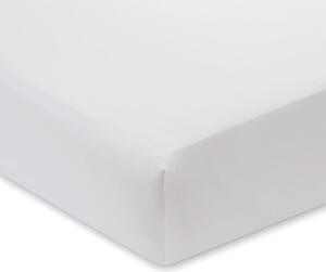Białe prześcieradło z satyny bawełnianej Bianca Luxury, 135x190 cm