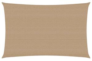 Żagiel przeciwsłoneczny, 160 g/m², kolor taupe, 3x5 m, hdpe