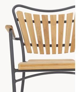 Krzesło ogrodowe z drewna z podłokietnikami Ellen
