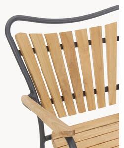 Krzesło ogrodowe z drewna z podłokietnikami Ellen