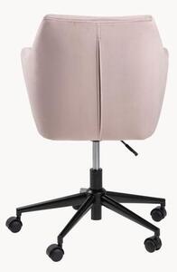 Krzesło biurowe z aksamitu Nora, obrotowe