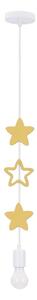 Żółty/biały żyrandol dziecięcy z metalowym kloszem Single – Candellux Lighting