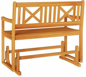 Ławka huśtawka brązowy 110 x 59 x 97 cm lite drewno akacji