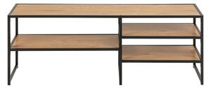 Czarno-naturalna szafka pod TV w dekorze dębu 120x46 cm Seaford – Actona