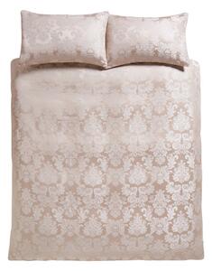 Beżowa adamaszkowa pościel dwuosobowa 200x200 cm Damask Jacquard – Catherine Lansfield