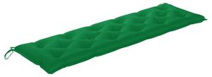 Poduszka na ławkę ogrodową, zielona, 180x50x7 cm, tkanina