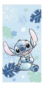 Niebieski bawełniany ręcznik dziecięcy 70x140 cm Lilo and Stitch "Ohana Blue" – Jerry Fabrics