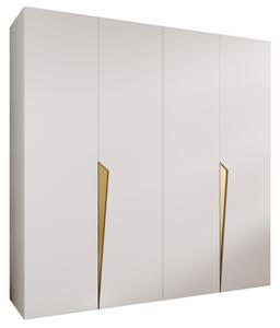 Szafa uchylna otwierana Piano 1 200 wys. 202 cm biaÅy + u. zÅoty