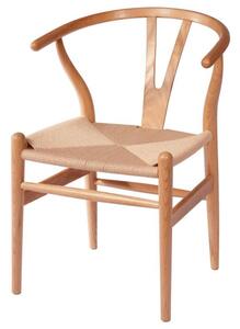 Krzesło Bonbon - białe, rattanowe, do salonu