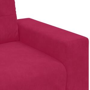 Sofa dwuosobowa, wino czerwone, 180x77x82 cm, aksamit