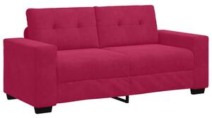 Sofa dwuosobowa, wino czerwone, 180x77x82 cm, aksamit