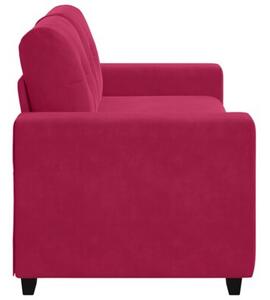 Sofa dwuosobowa, wino czerwone, 180x77x82 cm, aksamit