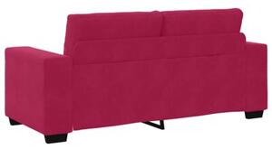 Sofa dwuosobowa, wino czerwone, 180x77x82 cm, aksamit