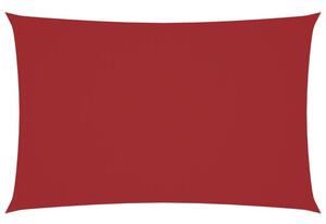 Prostokątny żagiel ogrodowy, tkanina oxford, 2x5 m, czerwony