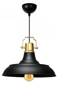 Czarna lampa wisząca z metalowym kloszem ø 25 cm Tarsus – Opviq lights