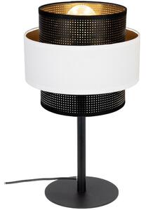 Belis Lampka stołowa NESS 1xE27/60W/230V czarny/białe BE0860