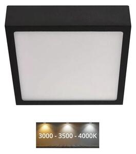 EMOS LED Plafon LED/12,5W/230V 3000/3500/4000K 17x17 cm czarny EMS968