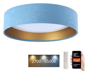 BPS Koncept LED Plafon SMART GALAXY LED/24W/230V Wi-Fi Tuya niebieski/złoty + pilot BS0515