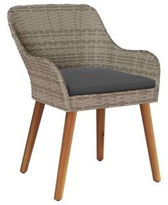 Krzesło ogrodowe 2 szt. czarny 62,5 x 55 x 82 cm polirattan