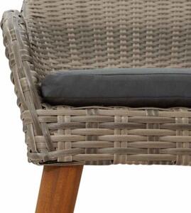 Krzesło ogrodowe 2 szt. czarny 62,5 x 55 x 82 cm polirattan