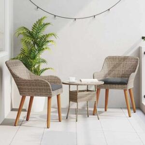 Krzesło ogrodowe 2 szt. czarny 62,5 x 55 x 82 cm polirattan