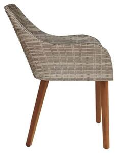 Krzesło ogrodowe 2 szt. czarny 62,5 x 55 x 82 cm polirattan