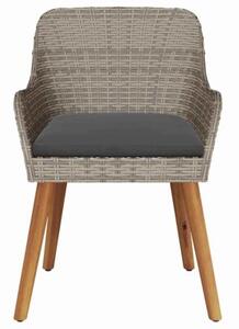 Krzesło ogrodowe 2 szt. czarny 62,5 x 55 x 82 cm polirattan