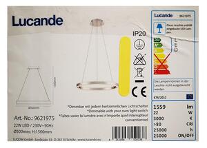 Lucande Lucande - LED Żyrandol ściemnialny na lince LYANI LED/20,5W/230V LW0044