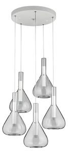 Biała lampa wisząca LED ze szklanym kloszem ø 55 cm Cipera – CINQUE