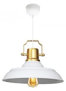 Biała lampa wisząca z metalowym kloszem ø 25 cm Tarsus – Opviq lights