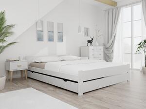 Łóżko IKAROS DOUBLE 120 x 200 cm, białe Stelaż: Ze stelażem listwowym elastycznym, Materac: Bez materaca