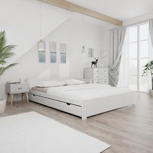 Łóżko IKAROS 160 x 200 cm, białe Stelaż: Ze stelażem listwowym rolowanym, Materac: Bez materaca