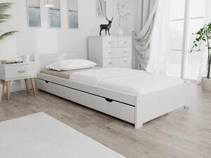 Łóżko IKAROS 90 x 200 cm, białe Stelaż: Ze stelażem listwowym elastycznym, Materac: Bez materaca