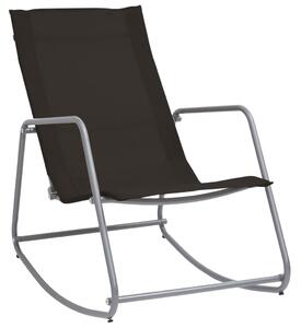 Ogrodowe krzesło bujane, czarne, 95x54x85 cm, textilene